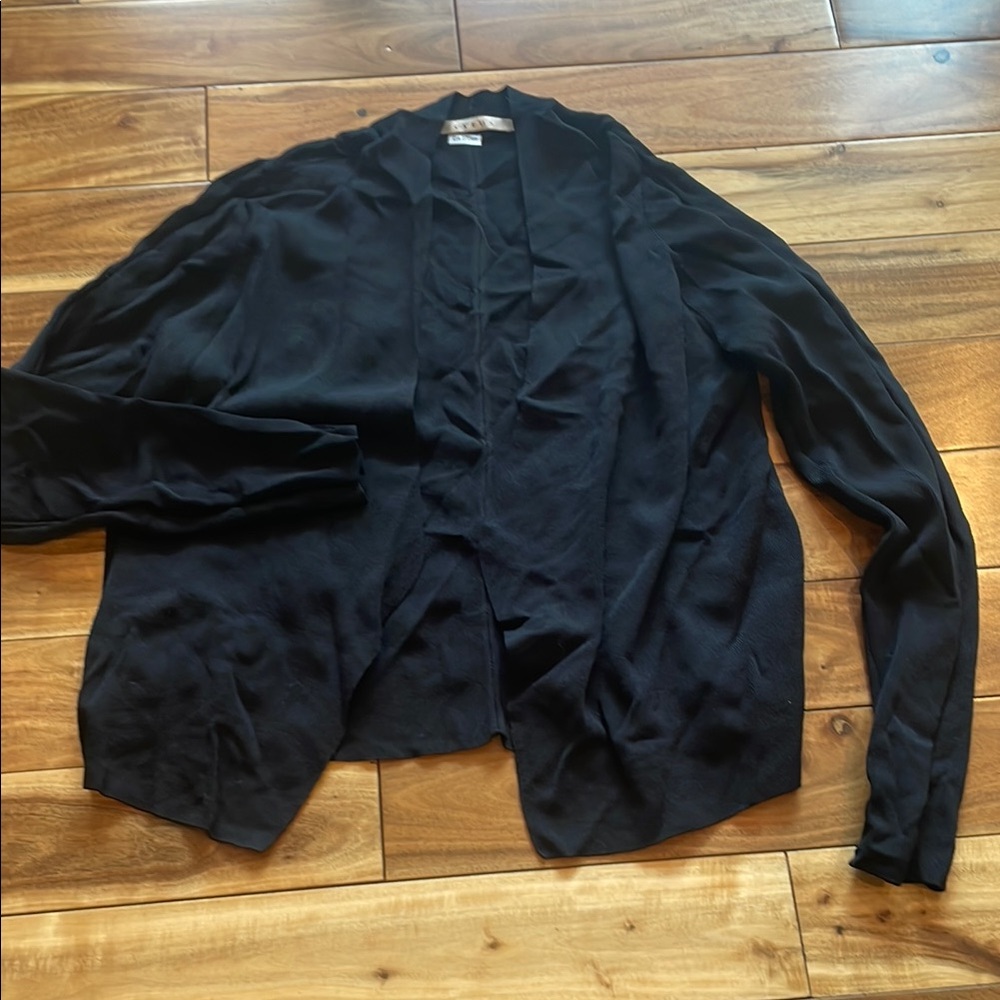 Cyrus Black Shrug Lightweight Knit Sweater